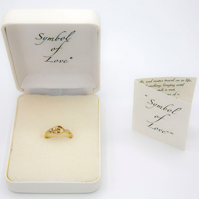 Symbol of Love Jewelry Box with Soulmate Ring Gold