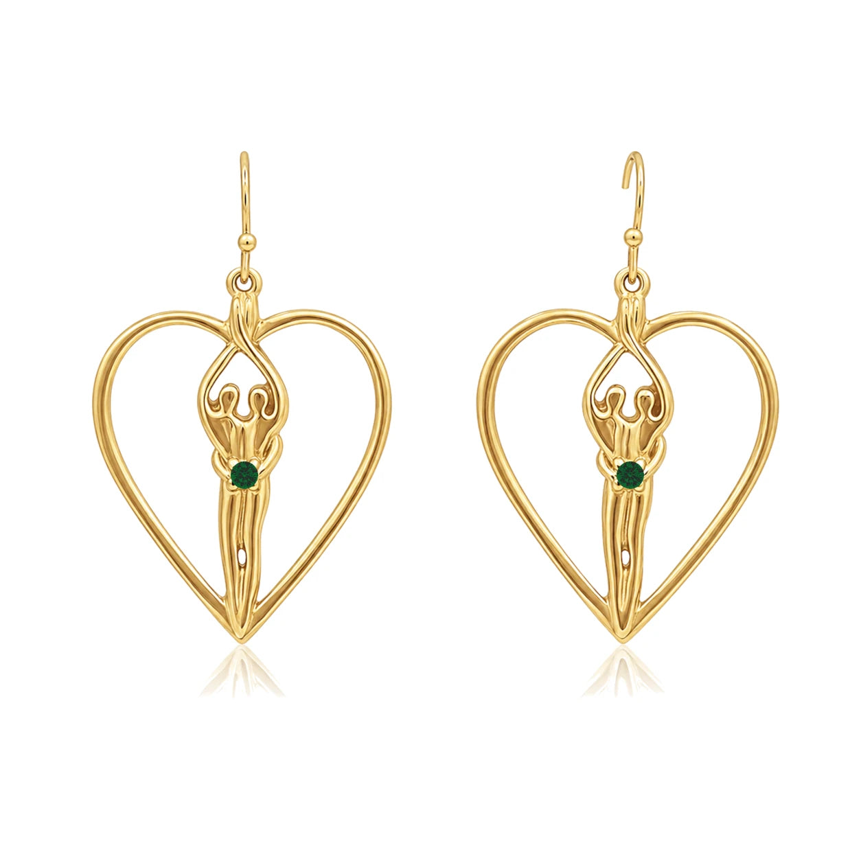 Sterling Silver Soulmate Heart Earrings