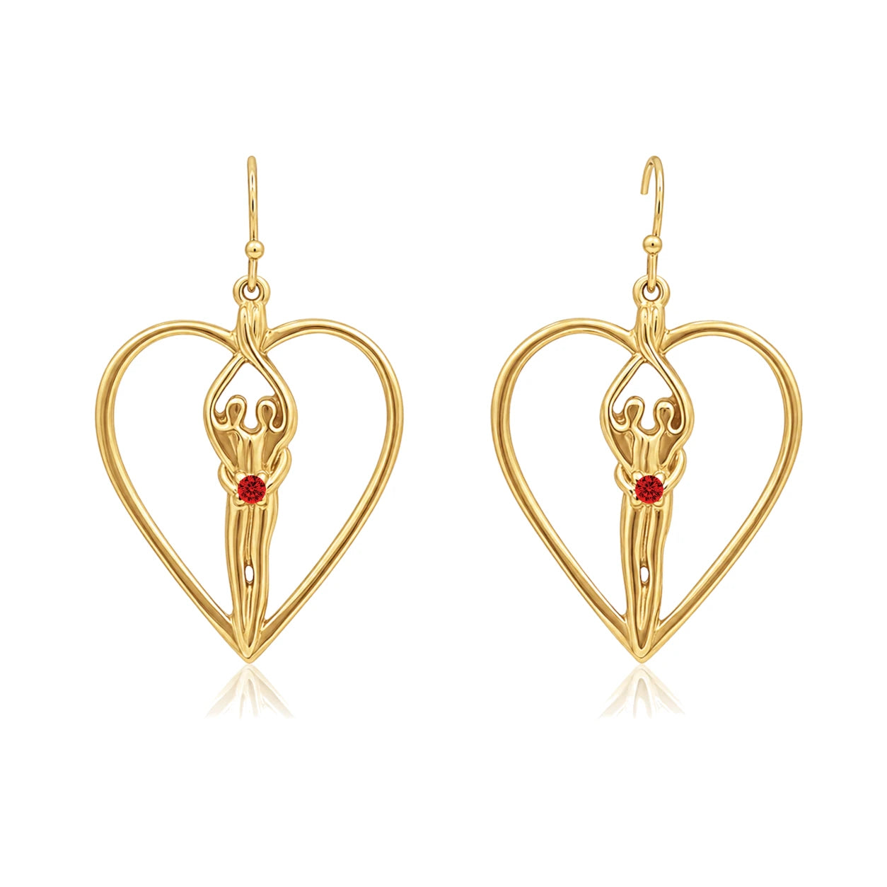 Sterling Silver Soulmate Heart Earrings