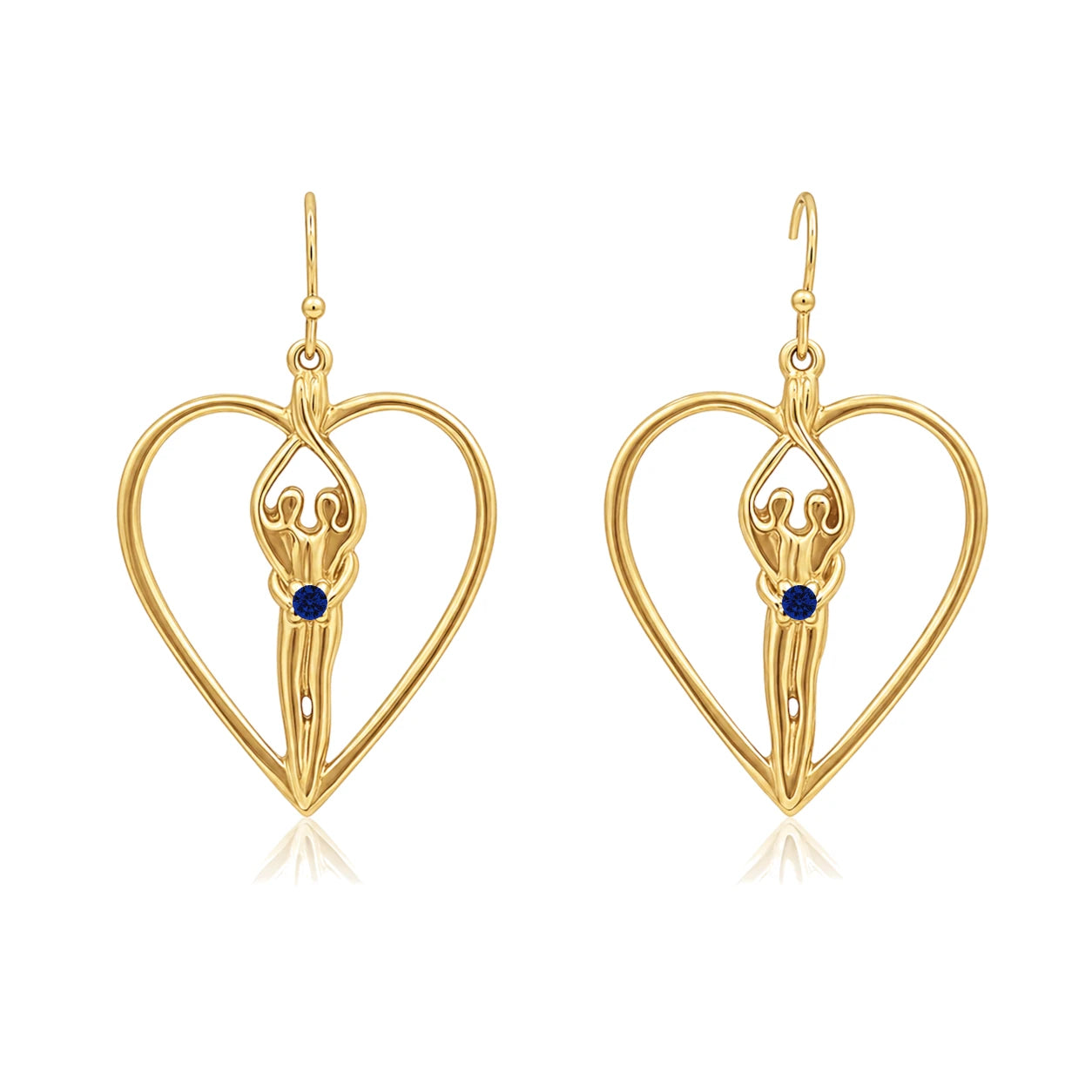 Sterling Silver Soulmate Heart Earrings