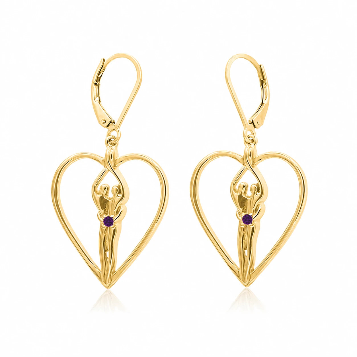 Sterling Silver Soulmate Heart Earrings