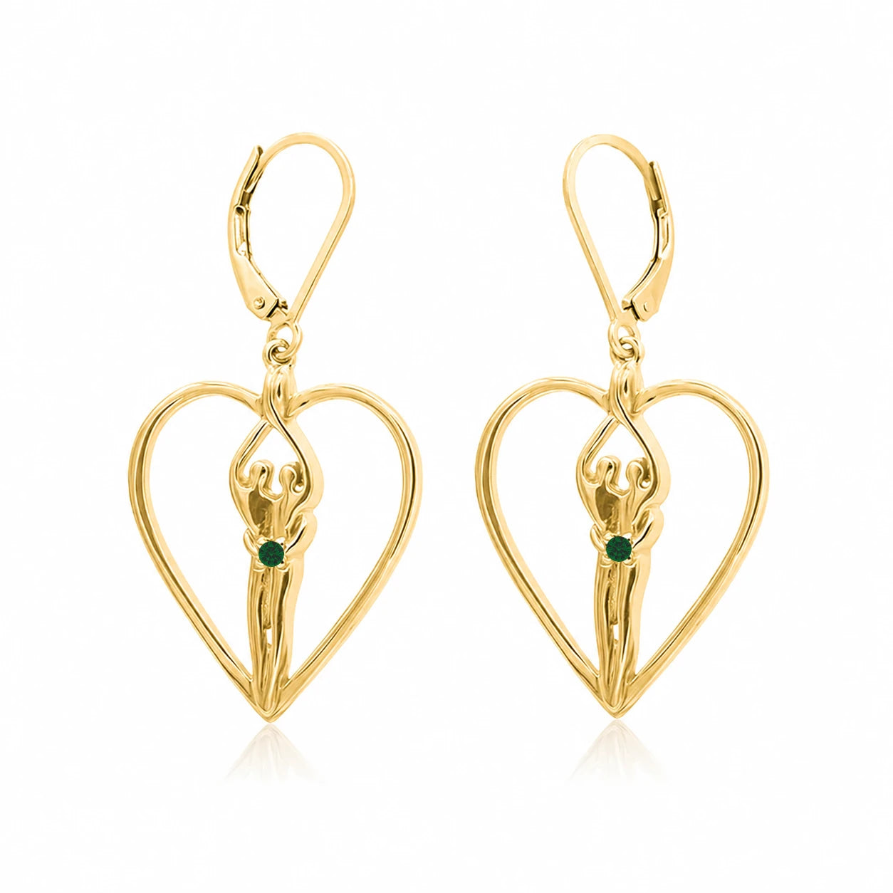Sterling Silver Soulmate Heart Earrings