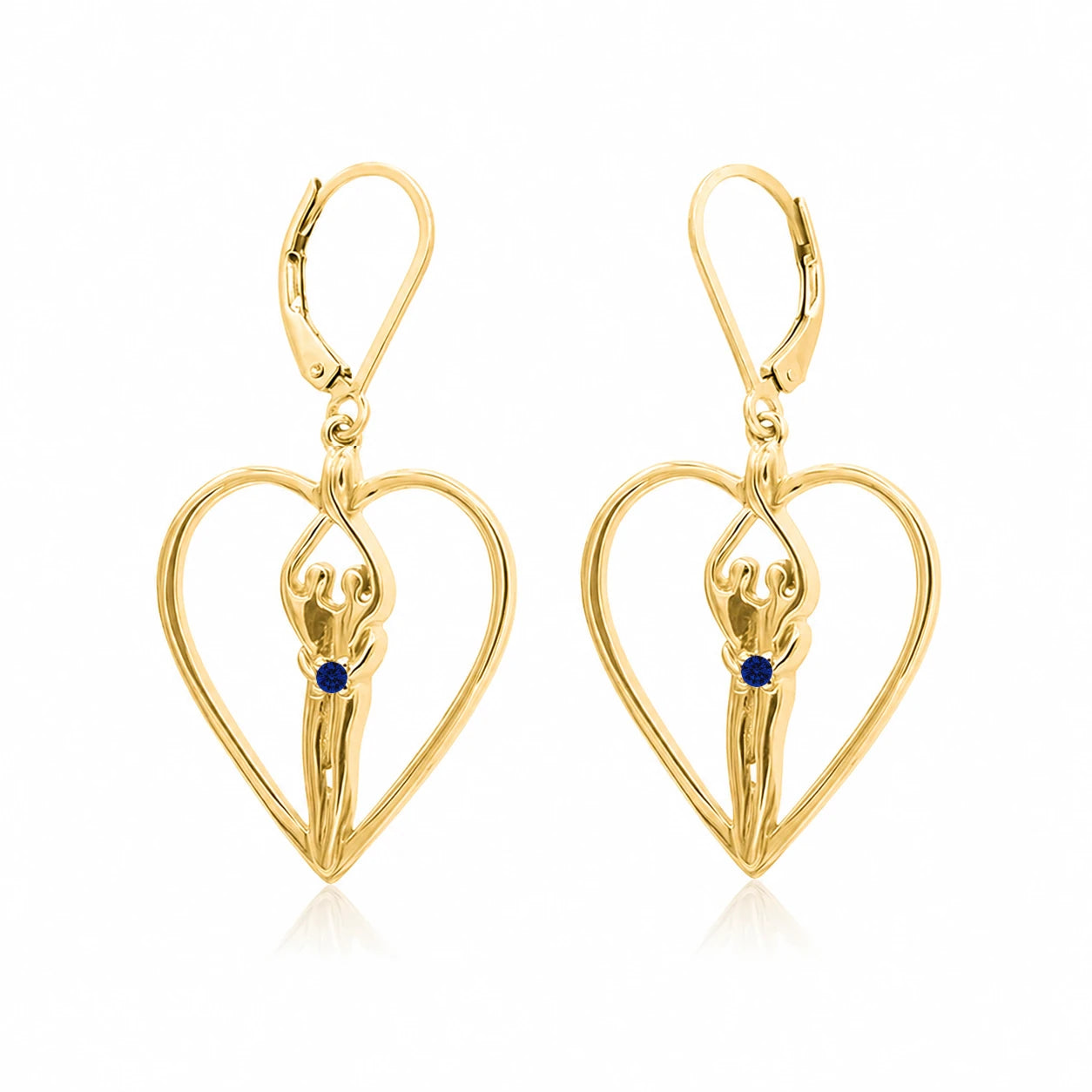 Sterling Silver Soulmate Heart Earrings