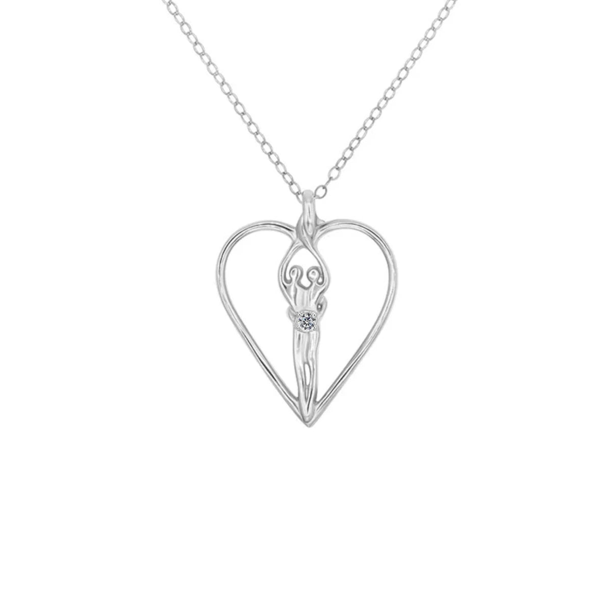 Sterling Silver Soulmate Heart Necklace