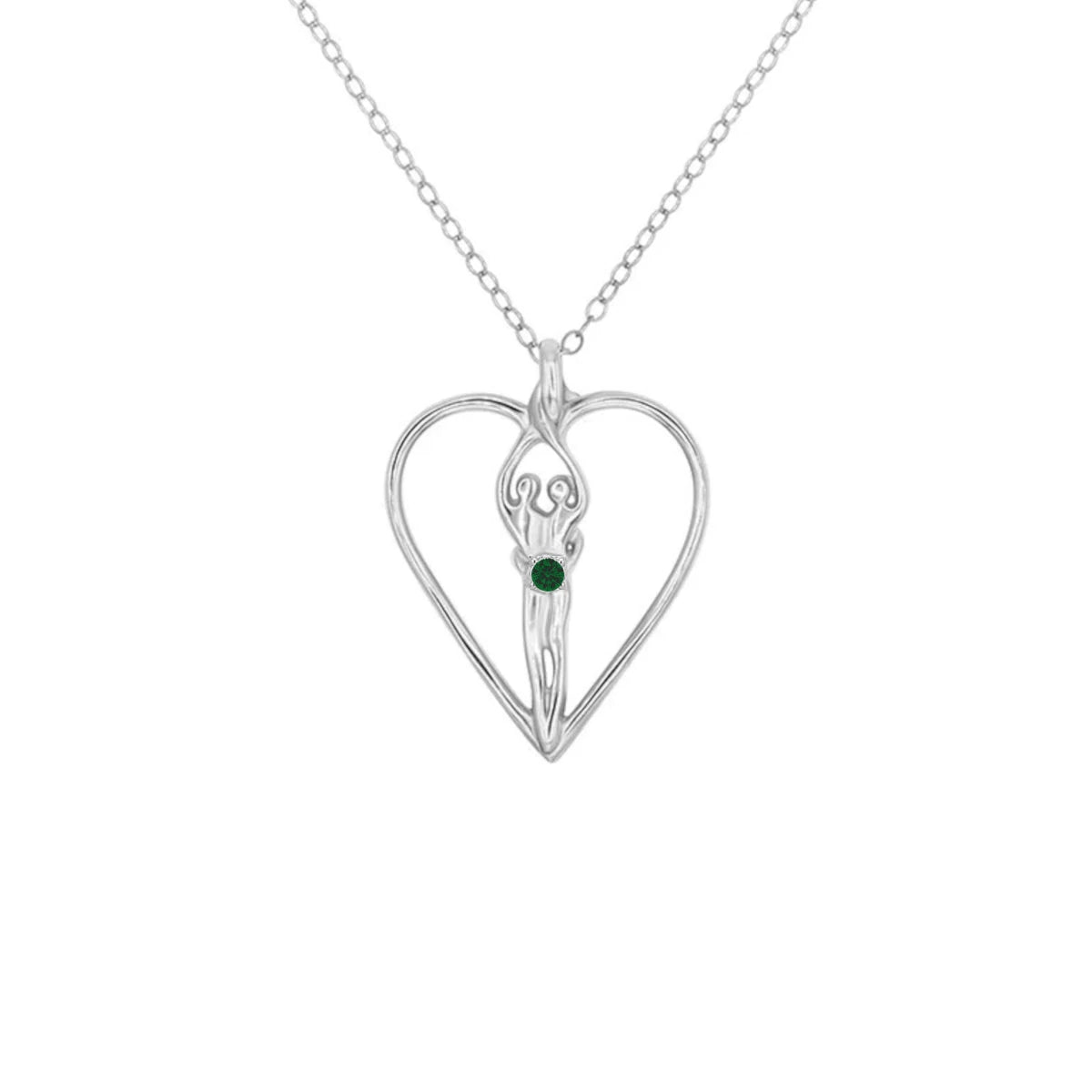 Sterling Silver Soulmate Heart Necklace