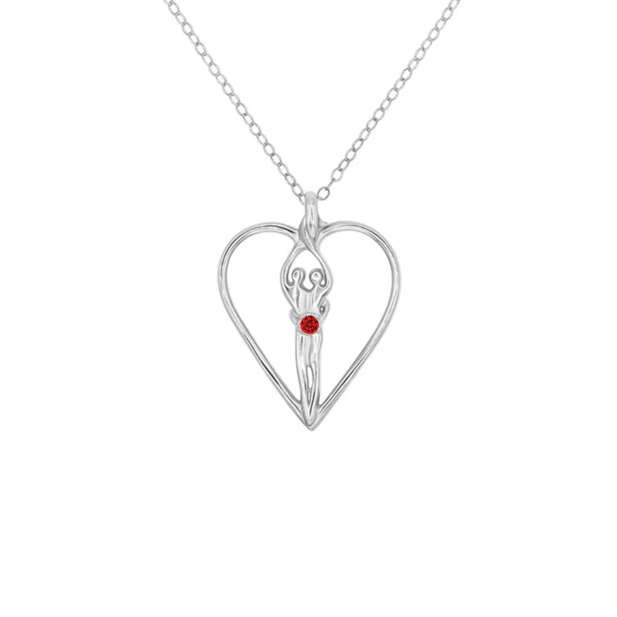 Sterling Silver Soulmate Heart Necklace