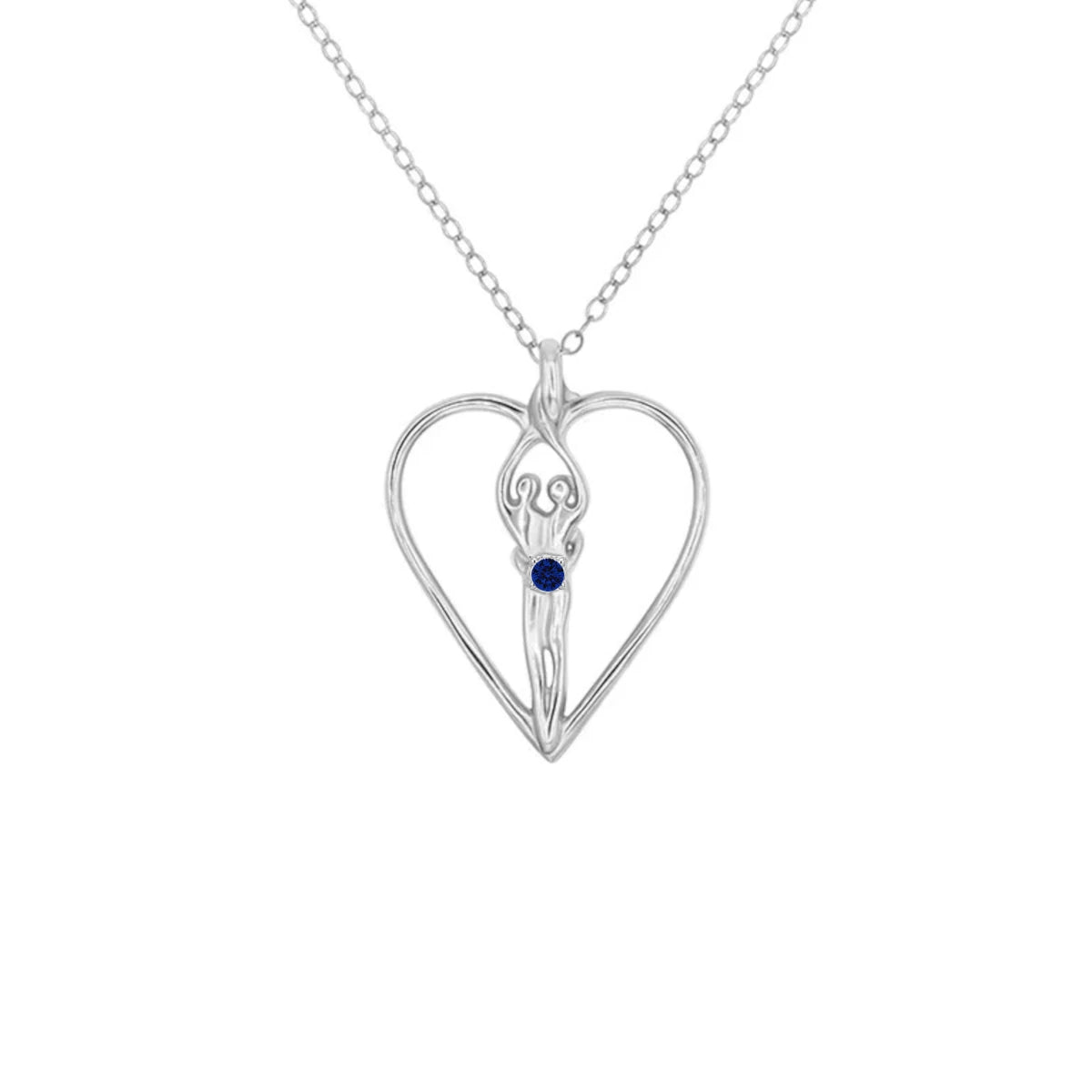 Sterling Silver Soulmate Heart Necklace
