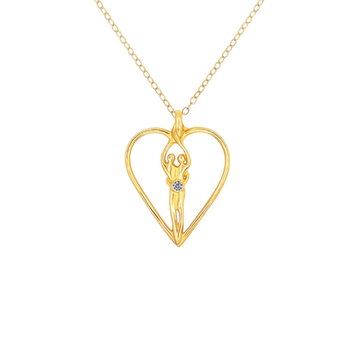 Sterling Silver Soulmate Heart Necklace