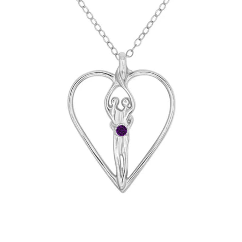 Sterling Silver Soulmate Heart Necklace