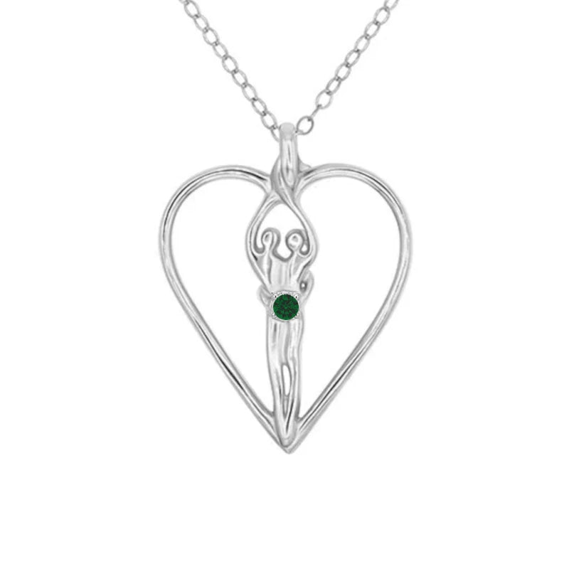 Sterling Silver Soulmate Heart Necklace