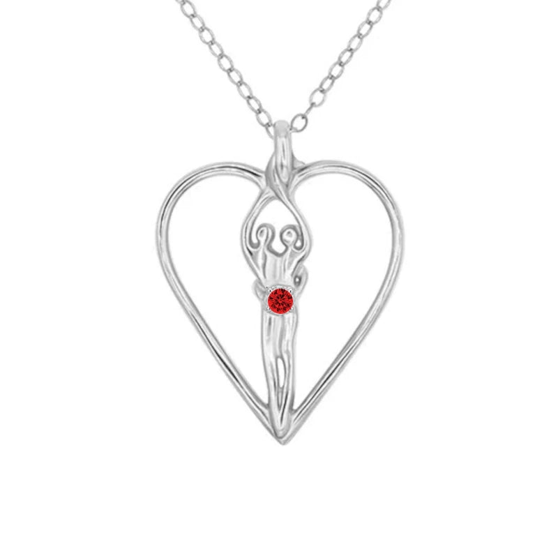 Sterling Silver Soulmate Heart Necklace