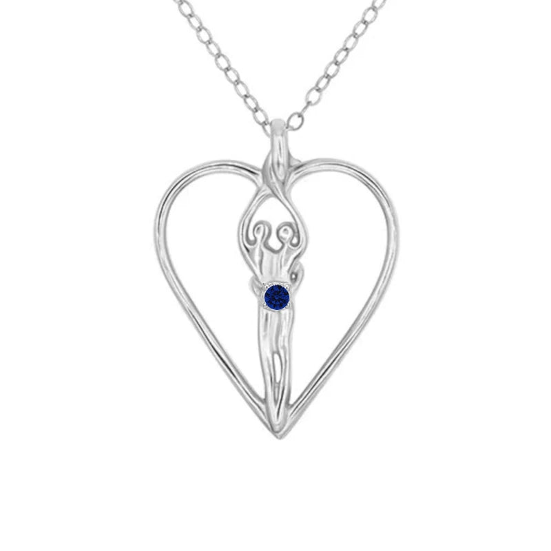 Sterling Silver Soulmate Heart Necklace