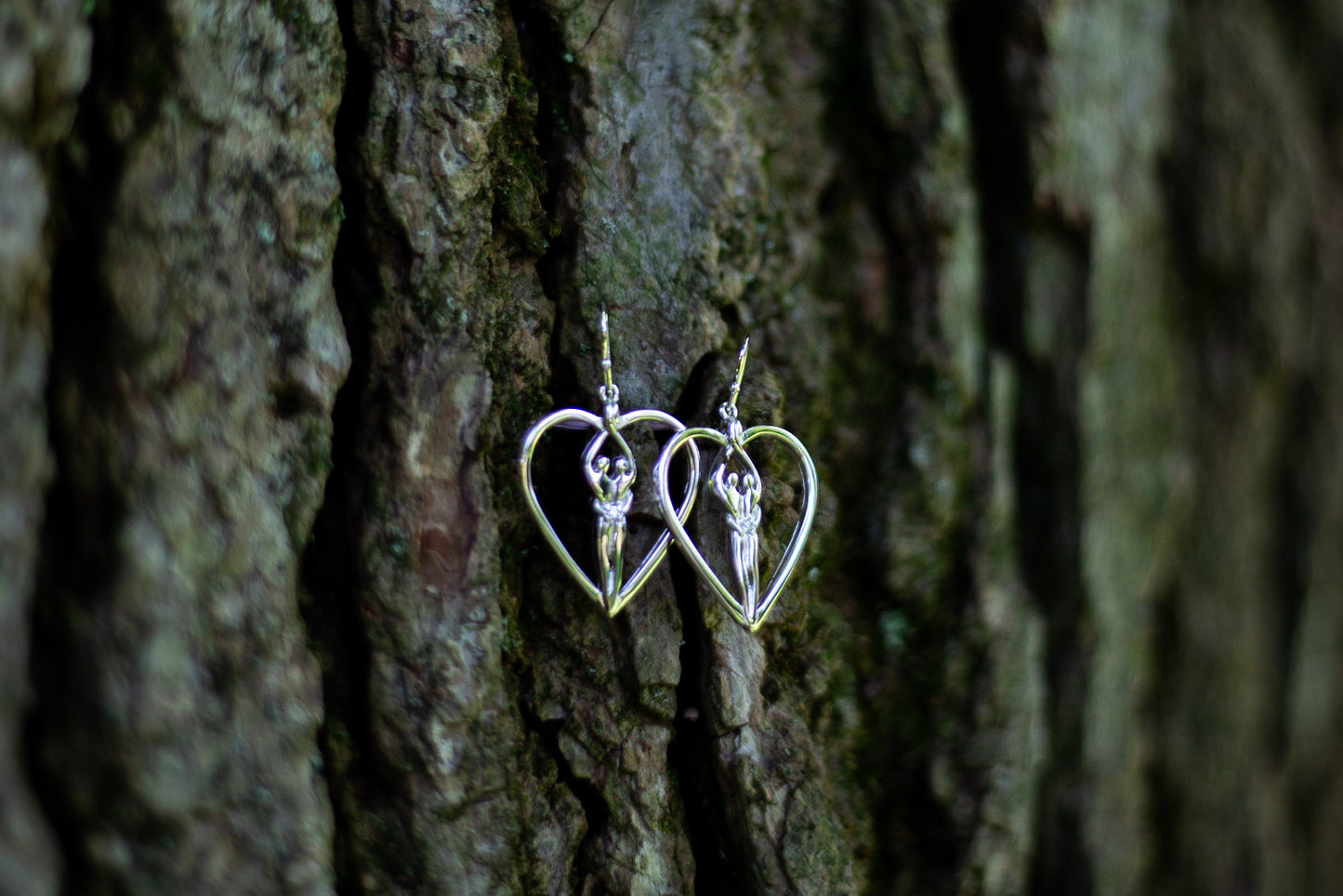 Sterling Silver Soulmate Heart Earrings