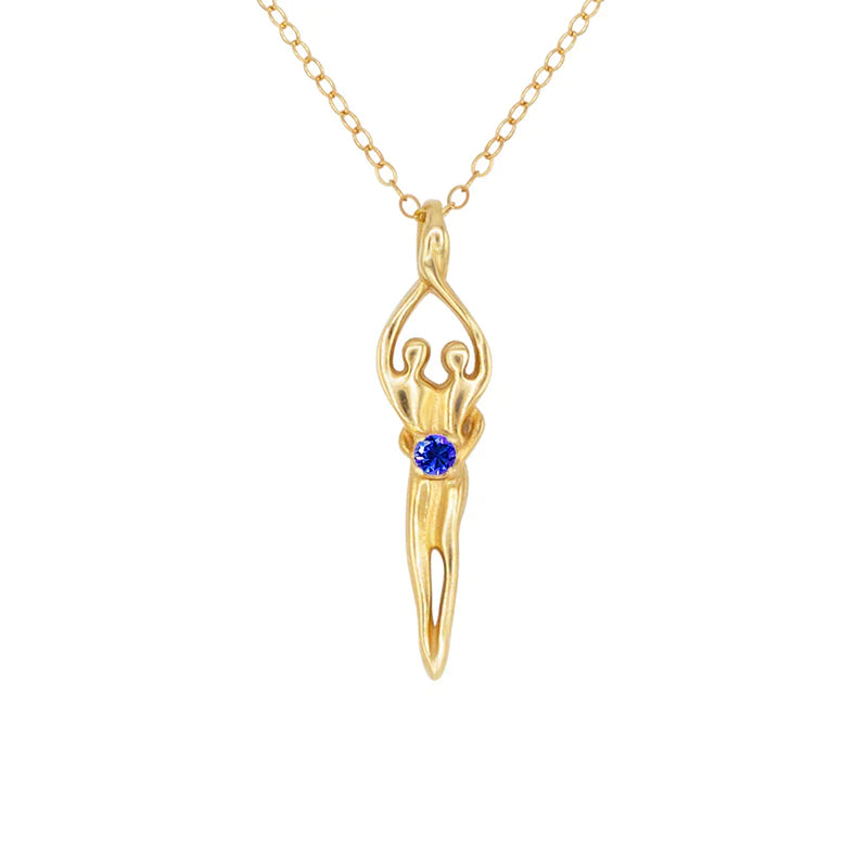 Medium Soulmate Necklace .925 Genuine Sterling Silver with 14kt. Gold Overlay 18 Chain Charm 1 by