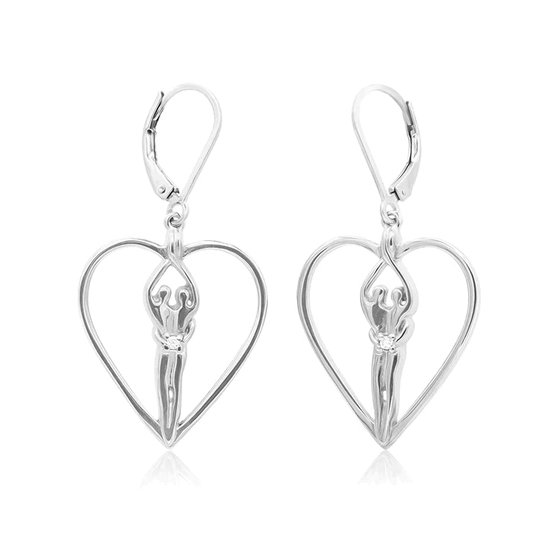 Load image into Gallery viewer, SBL-43SoulmateHeartEarrings-Lever-SS-Clear
