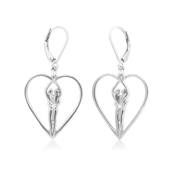 Load image into Gallery viewer, SBL-43SoulmateHeartEarrings-Lever-SS-Clear
