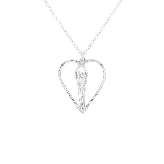 Symbol of Love Jewelry Box with Soulmate Heart Necklace Clear