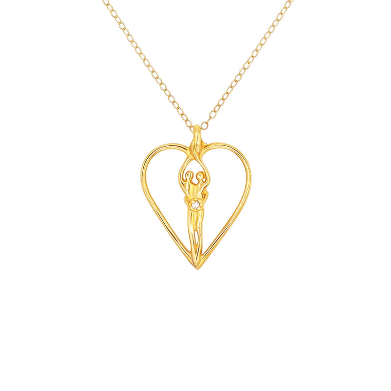 Sterling Silver Soulmate Heart Necklace