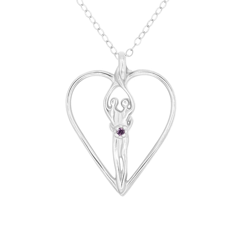 Sterling Silver Soulmate Heart Necklace