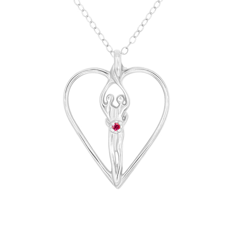 Sterling Silver Soulmate Heart Necklace