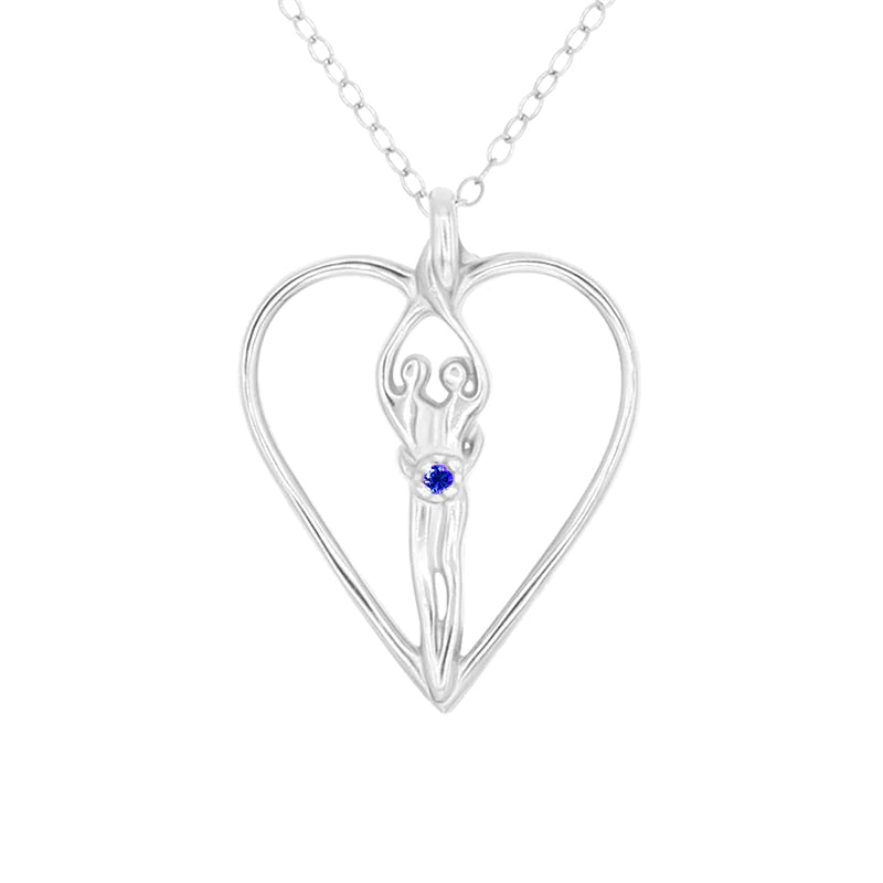 Sterling Silver Soulmate Heart Necklace | Large Size Sterling Silver Soulmate Heart Necklace | Large Size