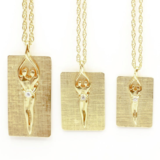 Sterling Silver Unisex Soulmate Necklace | Gold&nbsp;Overlay | Large | 💎&nbsp;Clear CZ