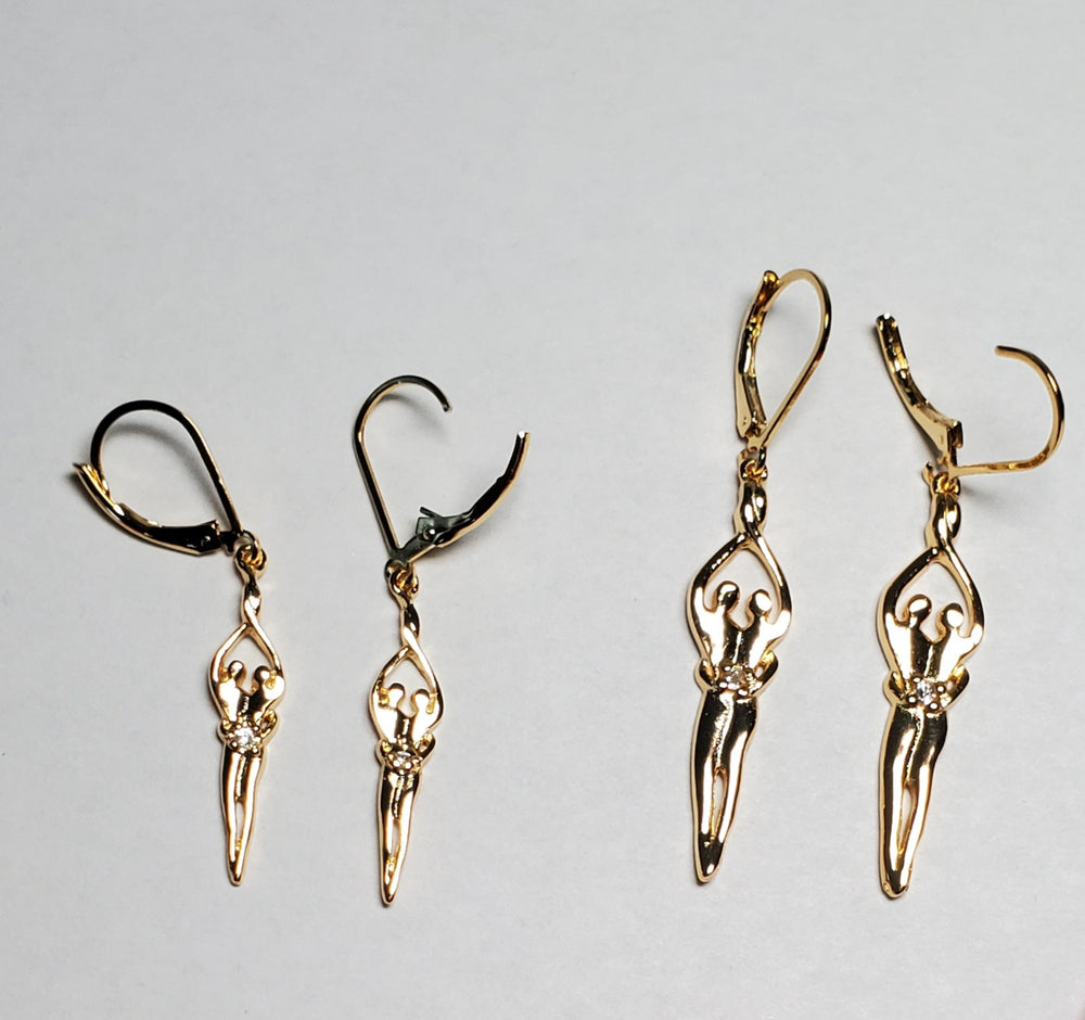 Symbol of Love Brand, Soulmate Earrings, .925 Genuine Sterling Silver, Lever Back