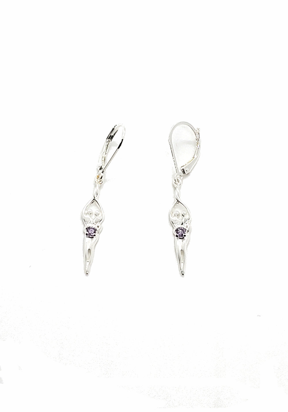Symbol of Love Brand, Soulmate Earrings, .925 Genuine Sterling Silver, Lever Back