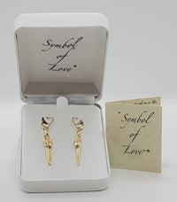 Symbol of Love Brand, Soulmate Earrings, .925 Genuine Sterling Silver, Lever Back