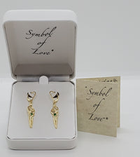 Symbol of Love Brand, Soulmate Earrings, .925 Genuine Sterling Silver, Lever Back