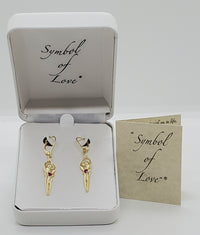 Symbol of Love Brand, Soulmate Earrings, .925 Genuine Sterling Silver, Lever Back
