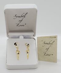 Symbol of Love Brand, Soulmate Earrings, .925 Genuine Sterling Silver, Lever Back