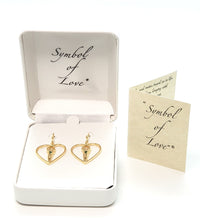 Symbol of Love, Soulmate Heart Earrings, 925 Genuine Sterling Silver