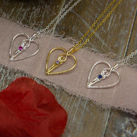 Symbol of Love Brand, Soulmate Heart Necklace, .925 Genuine Sterling Silver