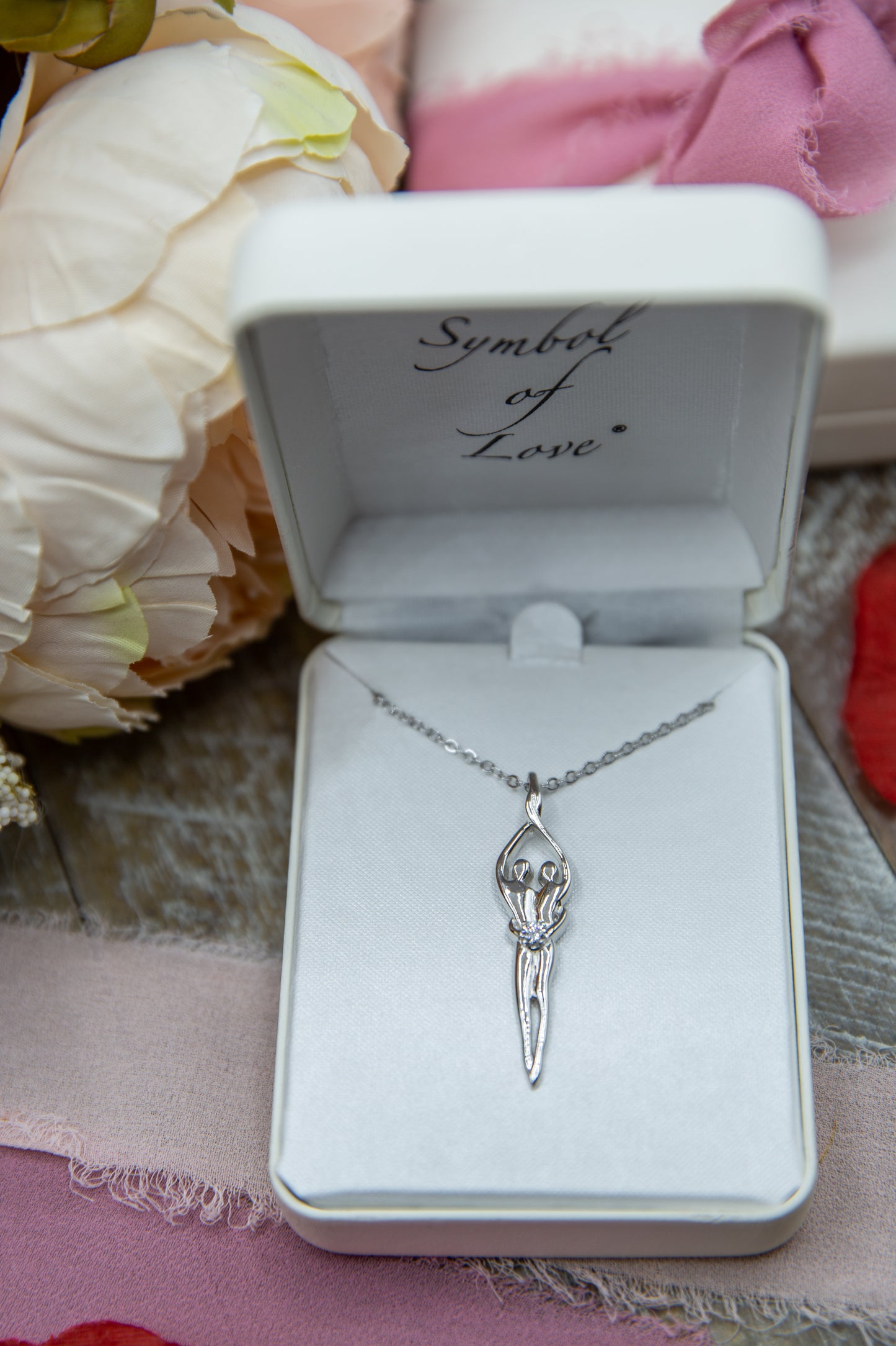 Symbol of Love Brand, Soulmate Necklace, 925 Genuine Sterling Silver