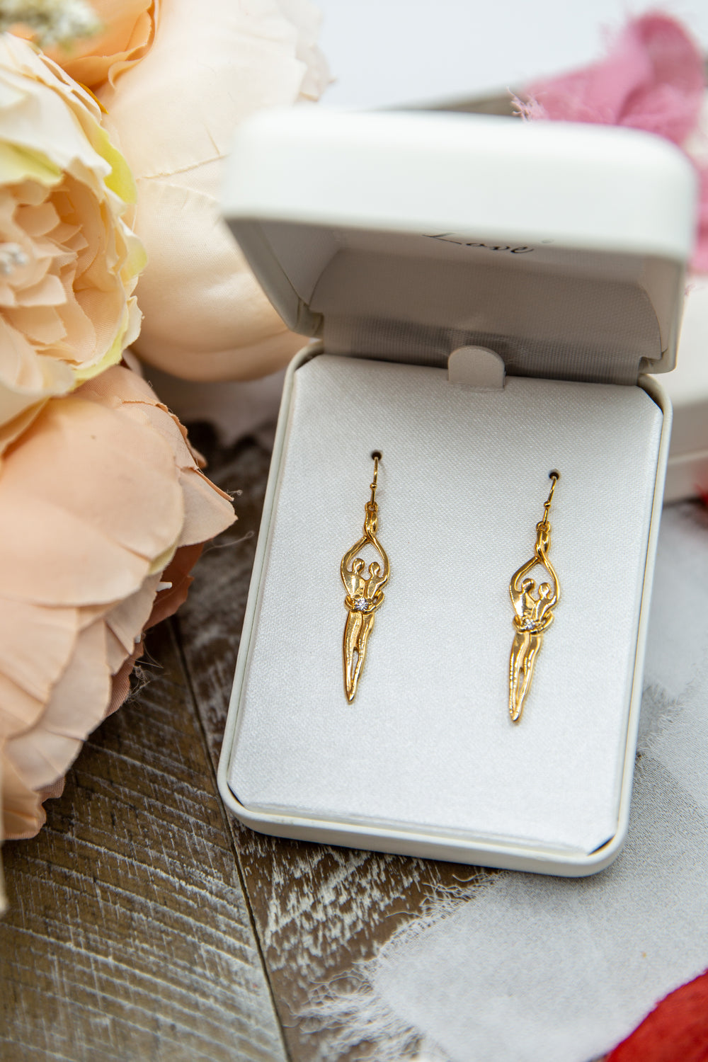 Symbol of Love Brand, Soulmate Earrings, .925 Genuine Sterling Silver, Ear Wire