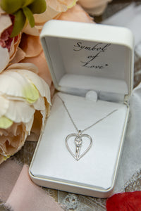 Symbol of Love Brand, Soulmate Heart Necklace, .925 Genuine Sterling Silver