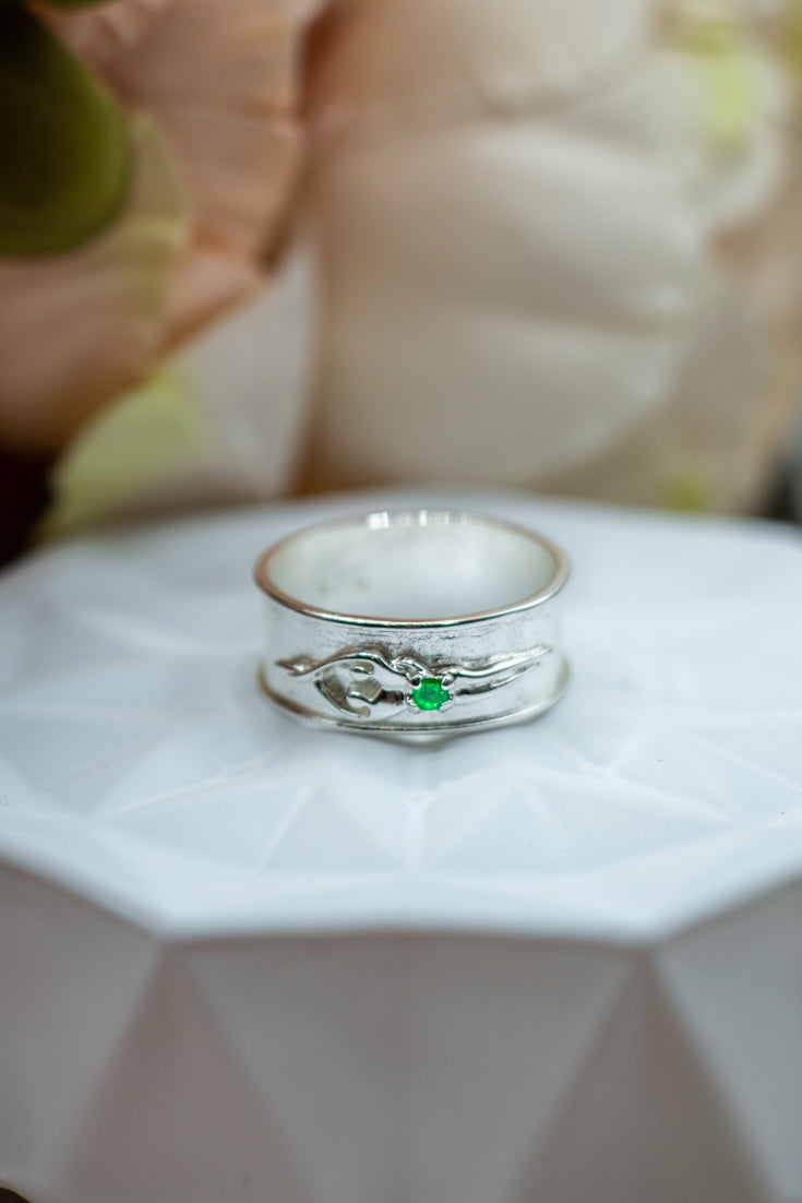 Symbol of Love Brand Unisex Soulmate Ring, .925 Genuine Sterling Silver