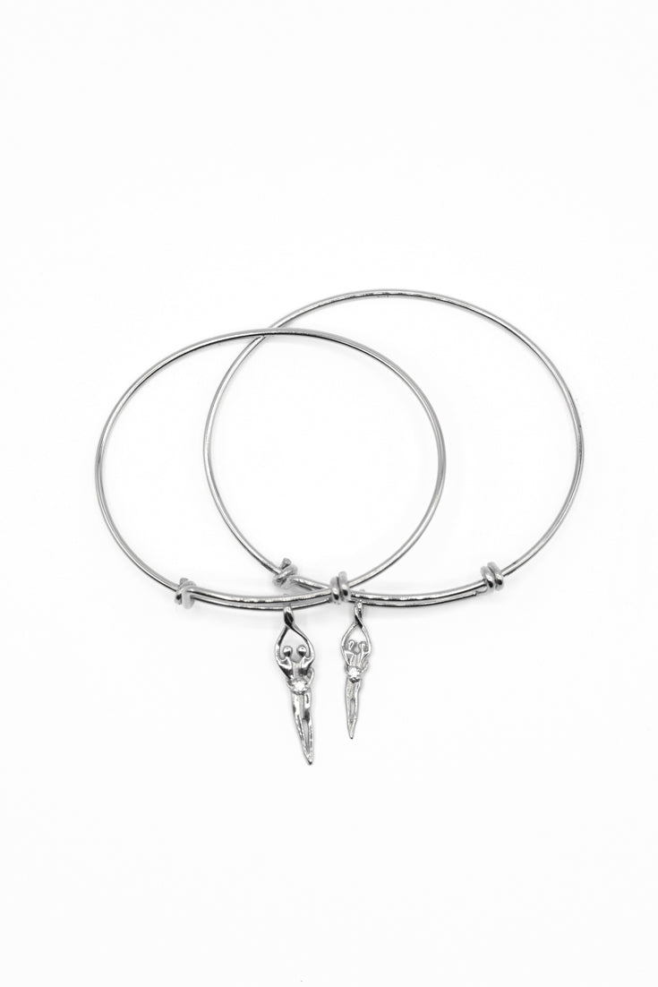 Shop Symbol of Love Brand, Soulmate Double Adjustable Bangle, 925