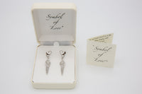 Symbol of Love Brand, Soulmate Earrings, .925 Genuine Sterling Silver, Lever Back