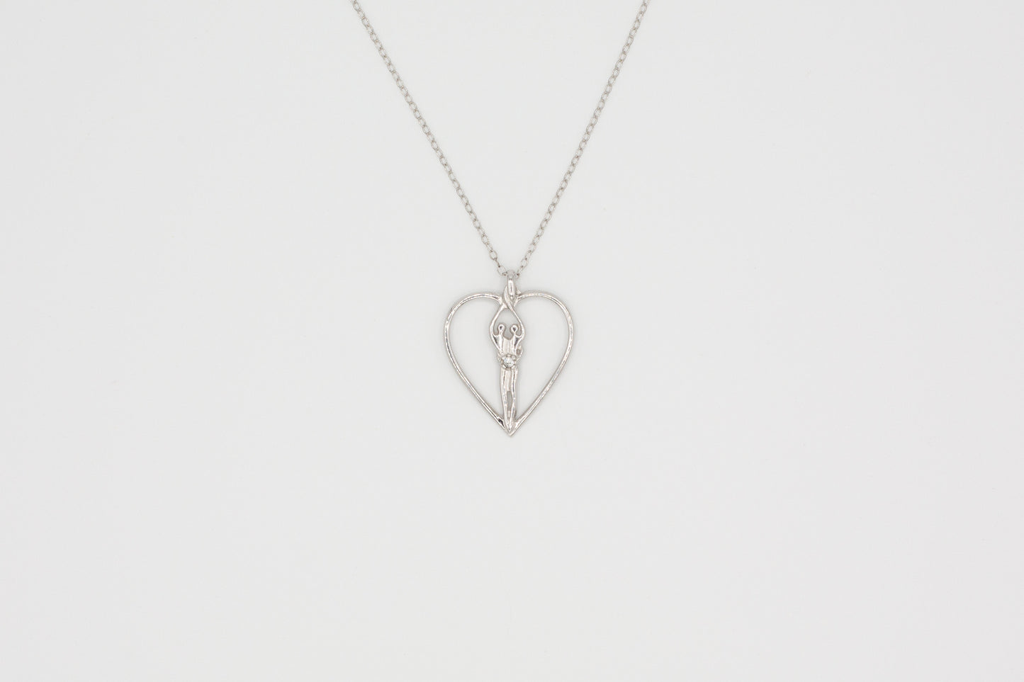 Symbol of Love Brand, Soulmate Heart Necklace, .925 Genuine Sterling Silver