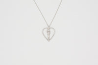 Symbol of Love Brand, Soulmate Heart Necklace, .925 Genuine Sterling Silver