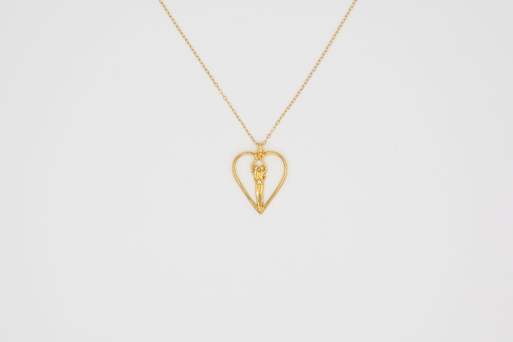 Symbol of Love Brand, Soulmate Heart Necklace, .925 Genuine Sterling Silver