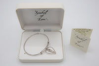 Symbol of Love Brand, Soulmate Double Adjustable Heart Bangle, 925 Sterling Silver