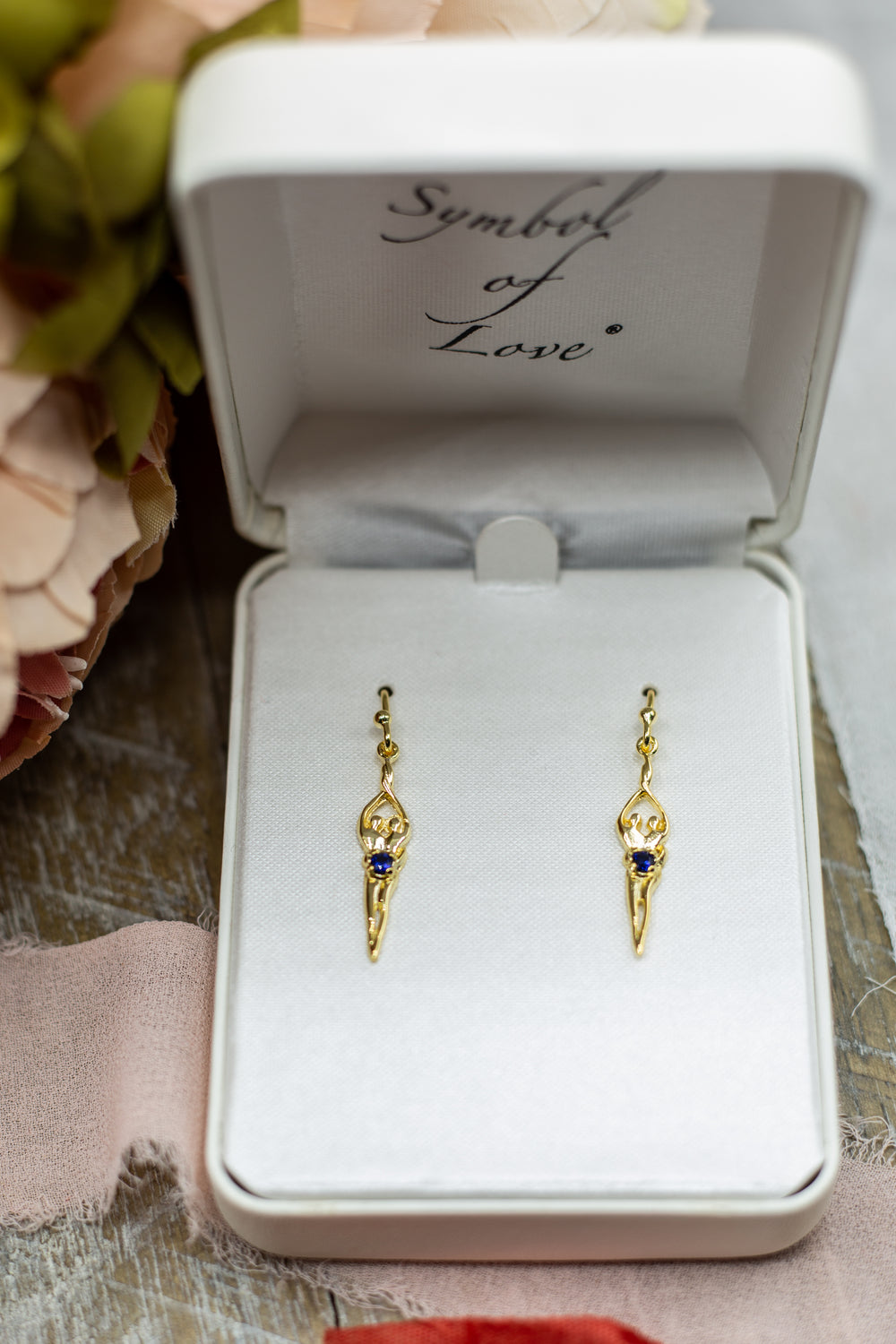 Symbol of Love Brand, Soulmate Earrings, .925 Genuine Sterling Silver, Ear Wire