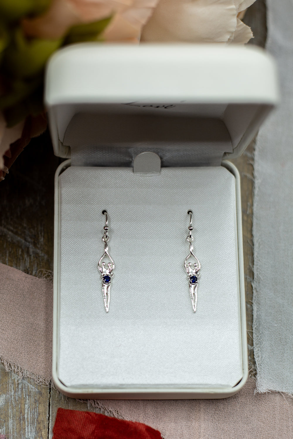 Symbol of Love Brand, Soulmate Earrings, .925 Genuine Sterling Silver, Ear Wire