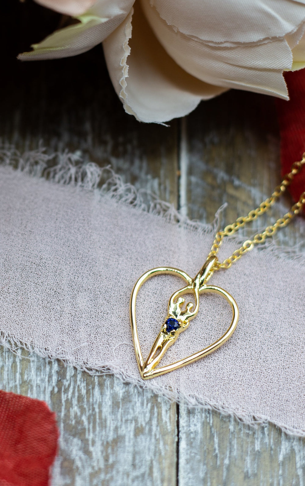 Symbol of Love Brand, Soulmate Heart Necklace, .925 Genuine Sterling Silver