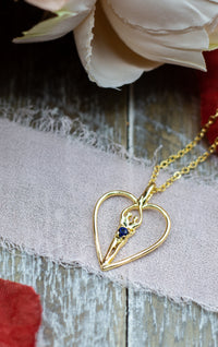 Symbol of Love Brand, Soulmate Heart Necklace, .925 Genuine Sterling Silver