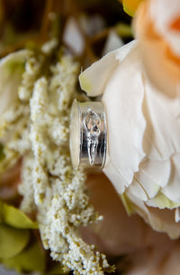Symbol of Love Brand Unisex Soulmate Ring, .925 Genuine Sterling Silver