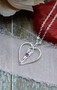Symbol of Love Brand, Soulmate Heart Necklace, .925 Genuine Sterling Silver